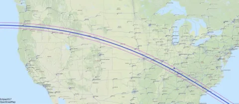 2017 eclipse path - 2017 eclipse map