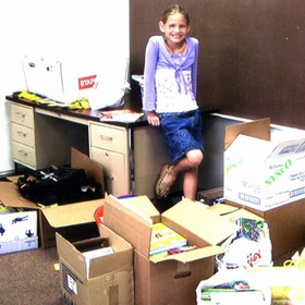 4thgrader helps Katrina victims.