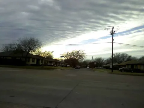 Cold front arriving in Dallas, Texas. 