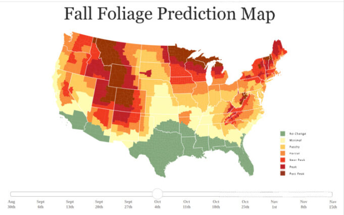 The official Fall Foliage Prediction Map