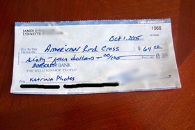 Donation to the American Red Cross.