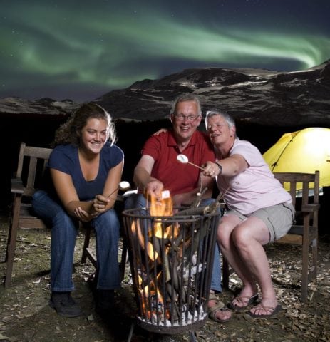 Camping and enjoying the Northern Lights