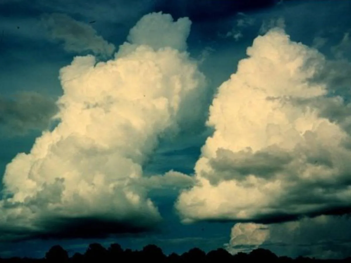 Example of towering cumulus clouds. 